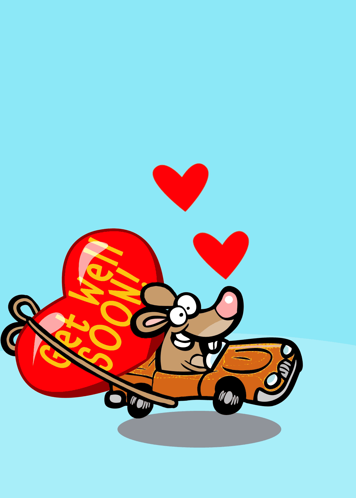Get Well Soon Mouse car.