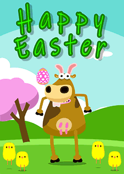 Football Easter Cow