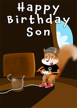 Squirrel son Birthday Gamer