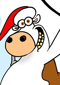 Xmas Cow Selfie