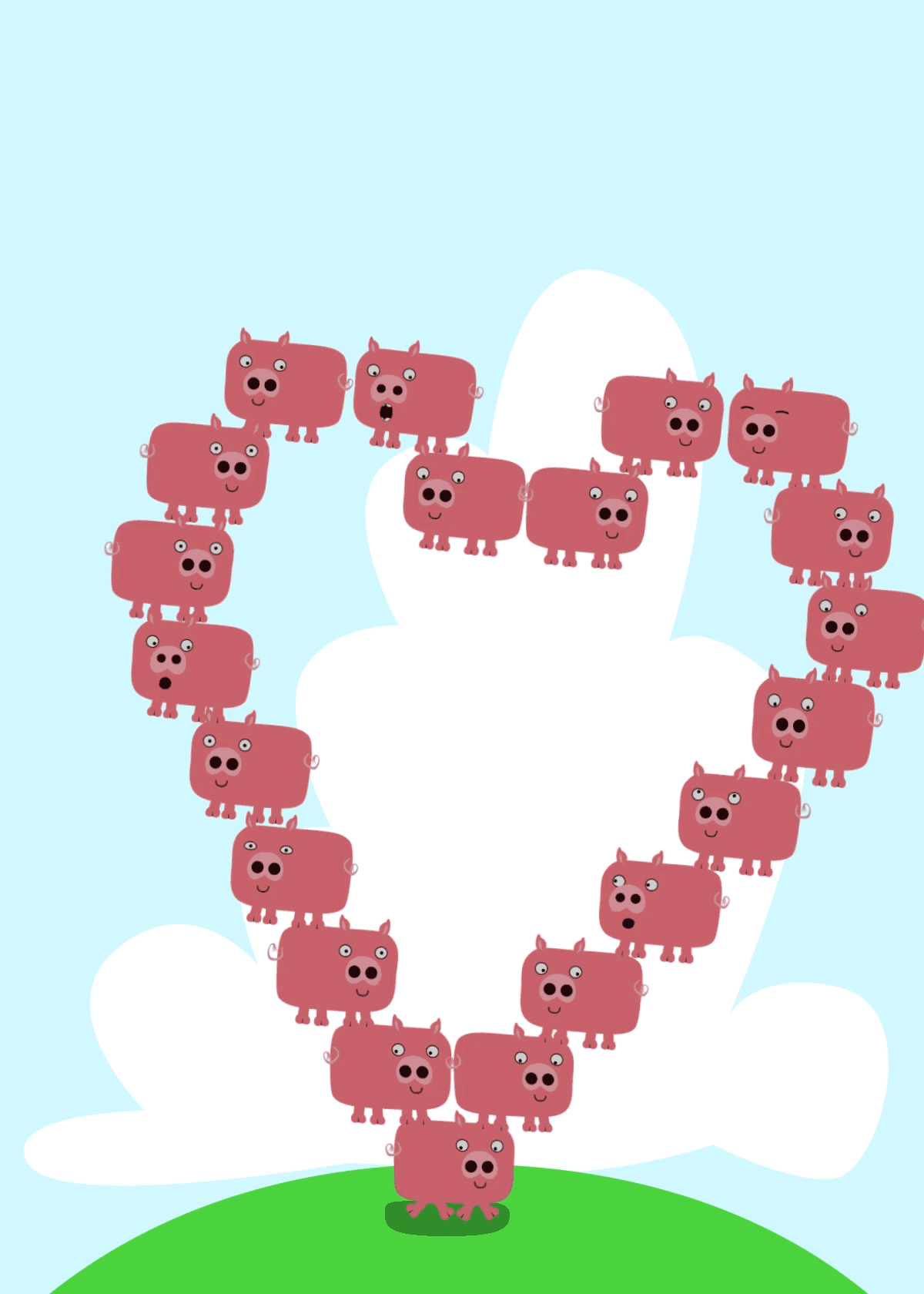 Pig Love Heart